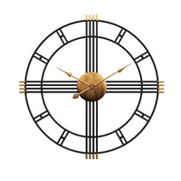 Image alt: Modern Nordic Style Wrought Iron Wall Clock - Timeless Elegance for Your Living Room