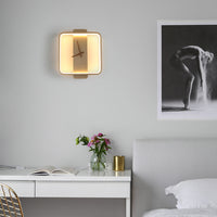 Nordic Wall Lamp with Clock Modeling Design - Functional and Stylish Bedroom Lighting