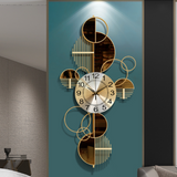 Light luxury wrought iron wall clock with elegant design and creative open-back feature, perfect for enhancing living room decor