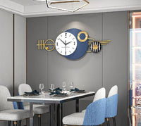 Modern Geometric Metal Wall Clock - Abstract Beauty for Your Space
