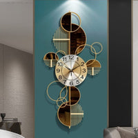 Light luxury wrought iron wall clock with elegant design and creative open-back feature, perfect for enhancing living room decor.