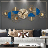 European-inspired modern art wall clock with a minimalist design and light luxury aesthetic, perfect as a sophisticated home decoration.