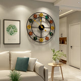 European Round Roman Wall Clock - Sophisticated Timepiece for Elegant Home Decor