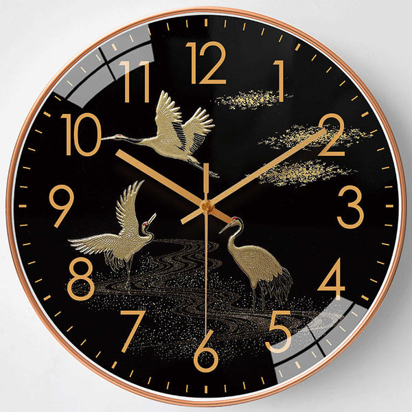 Modern minimalist 12-inch wall clock, perfect for adding a fashionable and creative touch to living room decor.