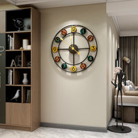 European Round Roman Wall Clock - Sophisticated Timepiece for Elegant Home Decor